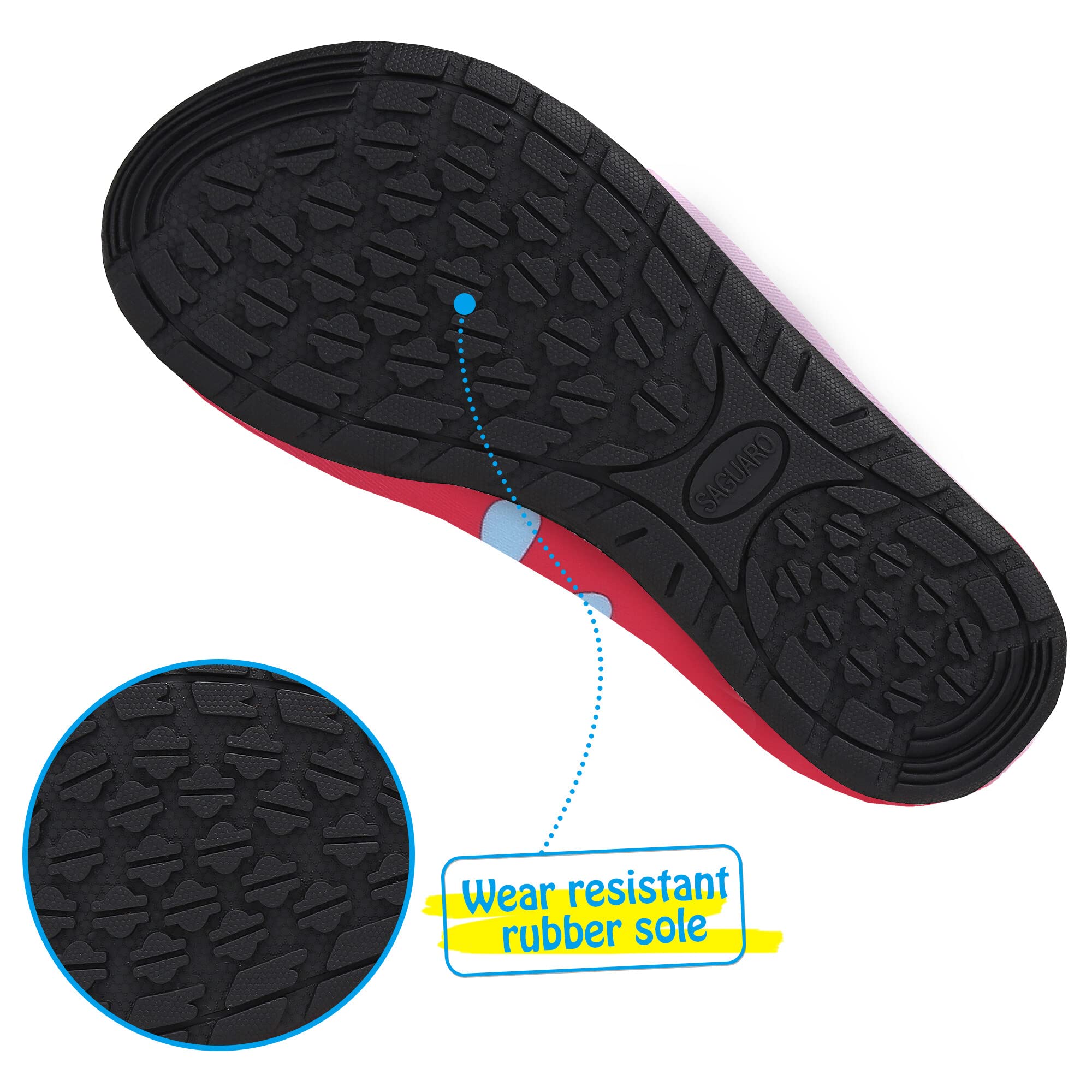 SAGUARO Scarpe da Scogli Bambino Bambina Scarpe Mare Bambini Scarpette Scogli Ragazze Ragazzi Scarpette Mare Antiscivolo Scarpe Immersione Leggere Scarpe Acqua Scarpe Nuoto, Gr. 18-37 EU