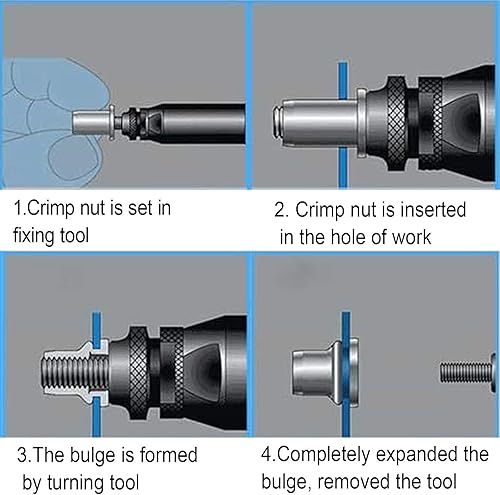 Miniatura 5 de 20 tuercas de remache de 12 "-13UNC de acero al carbono cabeza plana remache roscado Inserto Nutsert
