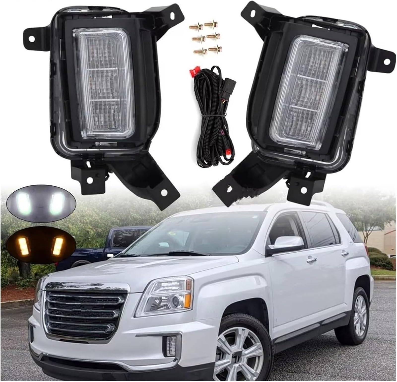 Luce per auto Gruppo ottico anteriore per GMC For Terrain 2016 2017 Fendinebbia anteriori DRL Faro