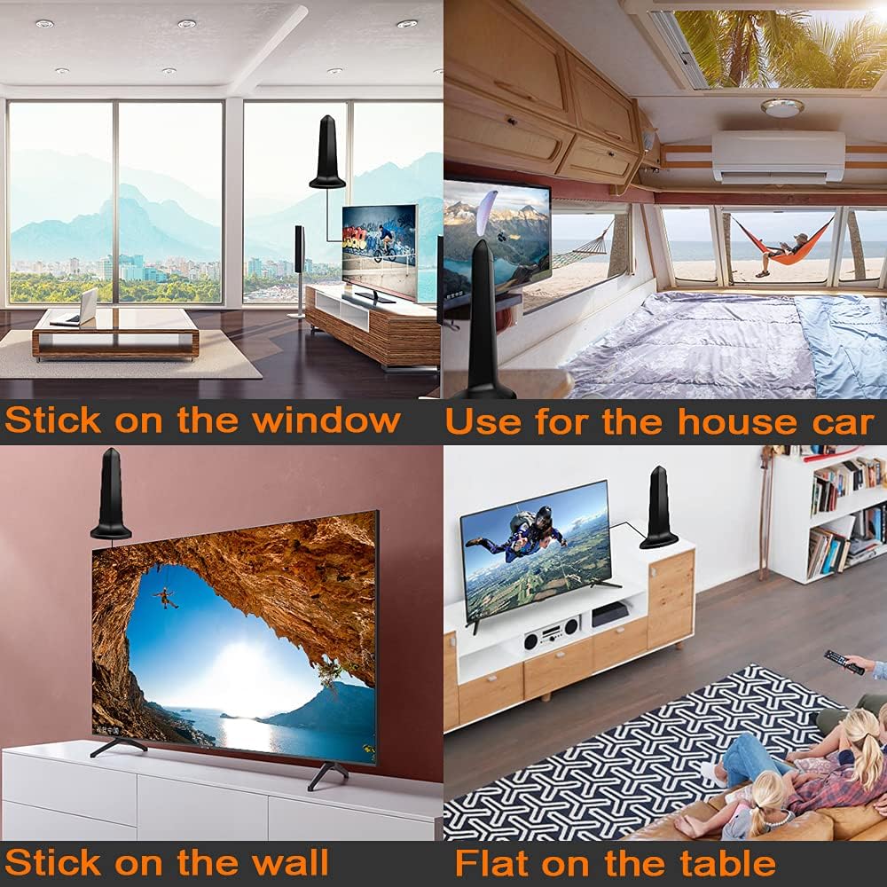 TV Antenna - Amplified HD Indoor Digital TV Antenna Long 250+ Miles Range Antenna Support 4K 1080p Fire Stick and All Television Indoor Smart HDTV Antenna for Local Channels : Electronics