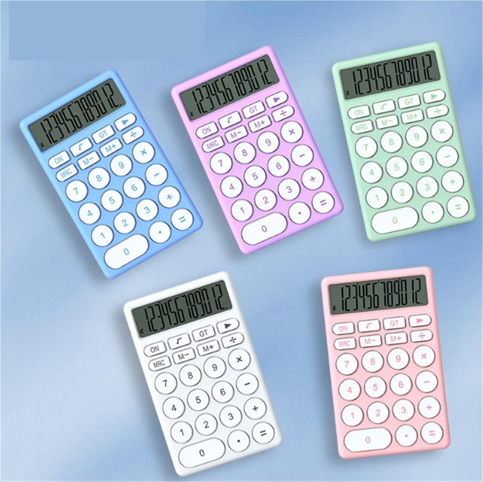 Calculatrice Calculatrice Multifonctionnelle De Base avec Affichage À 12 Chiffres for L'école Et La Famille Bureau Office(Rosa)