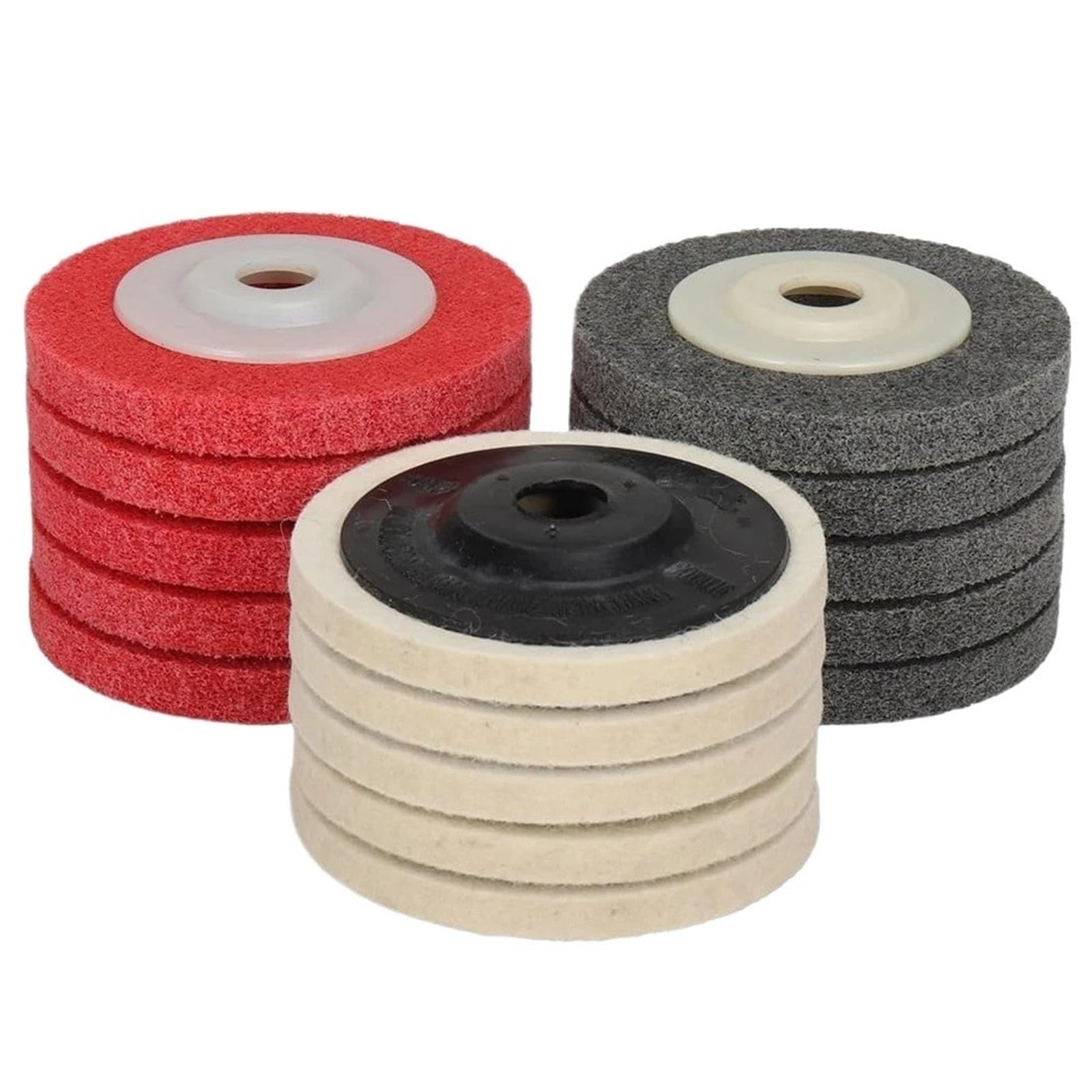 4 Zoll Wolle Polieren Rad Polieren Pads Winkel Grinder Rad Filz Polieren Pad Disc For Metall Marmor Glas Keramik(Mix 15pcs)