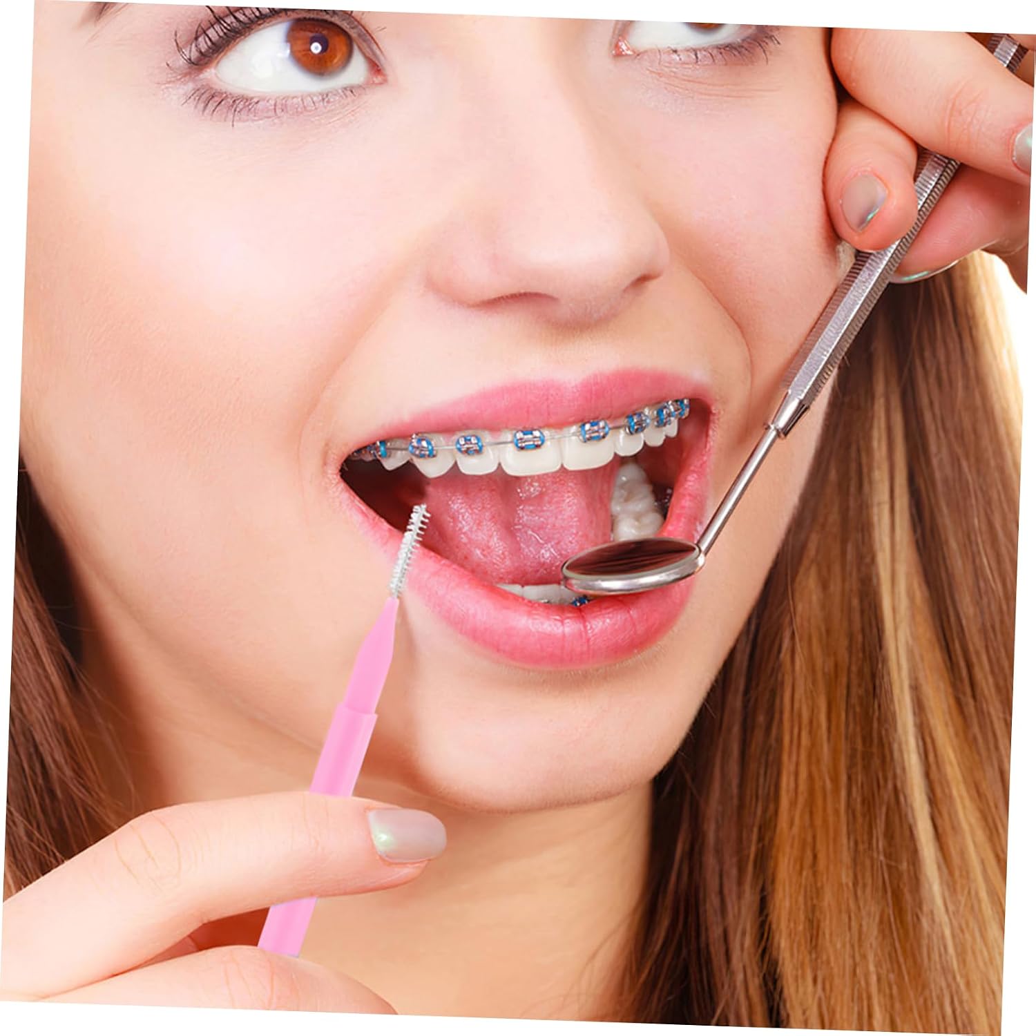 100pcs Interdental Cleaning Brushes Soft Bristles for Gentle Gum Care Portable Toothbrush Picks for Braces Oral Tool for Daily Use