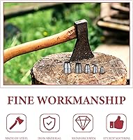 Vista 5 de Cuñas redondas de hierro para mango de hacha de martillo para una instalación segura y refuerzo, diseño ligero y compacto