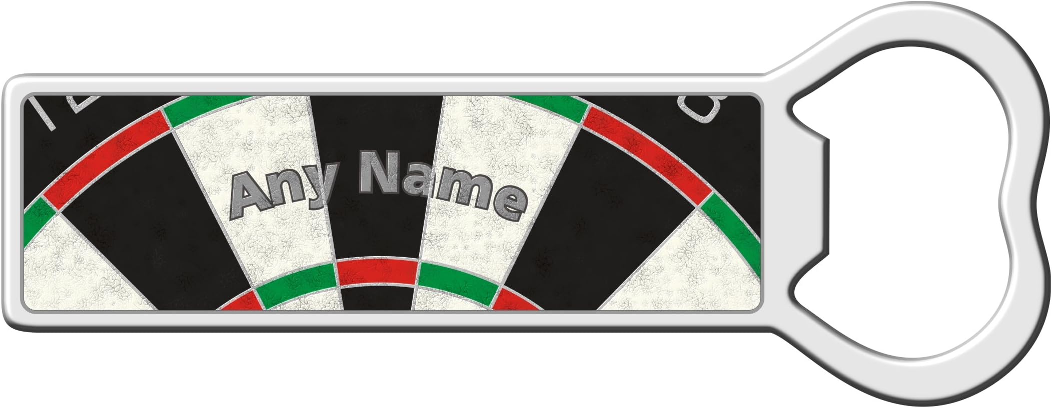 PERSONALISED DART BOARD PRINT BOTTLE OPENER FRIDGE MAGNET