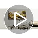 ERQINHUA Large Wall Art For Living Room Canvas Wall Decor For Bedroom Flower landscape Watercolour Painting Office Decoration Countryside Sunrise Scenery Wall Picture Printed Art Home Decor 24"X48"