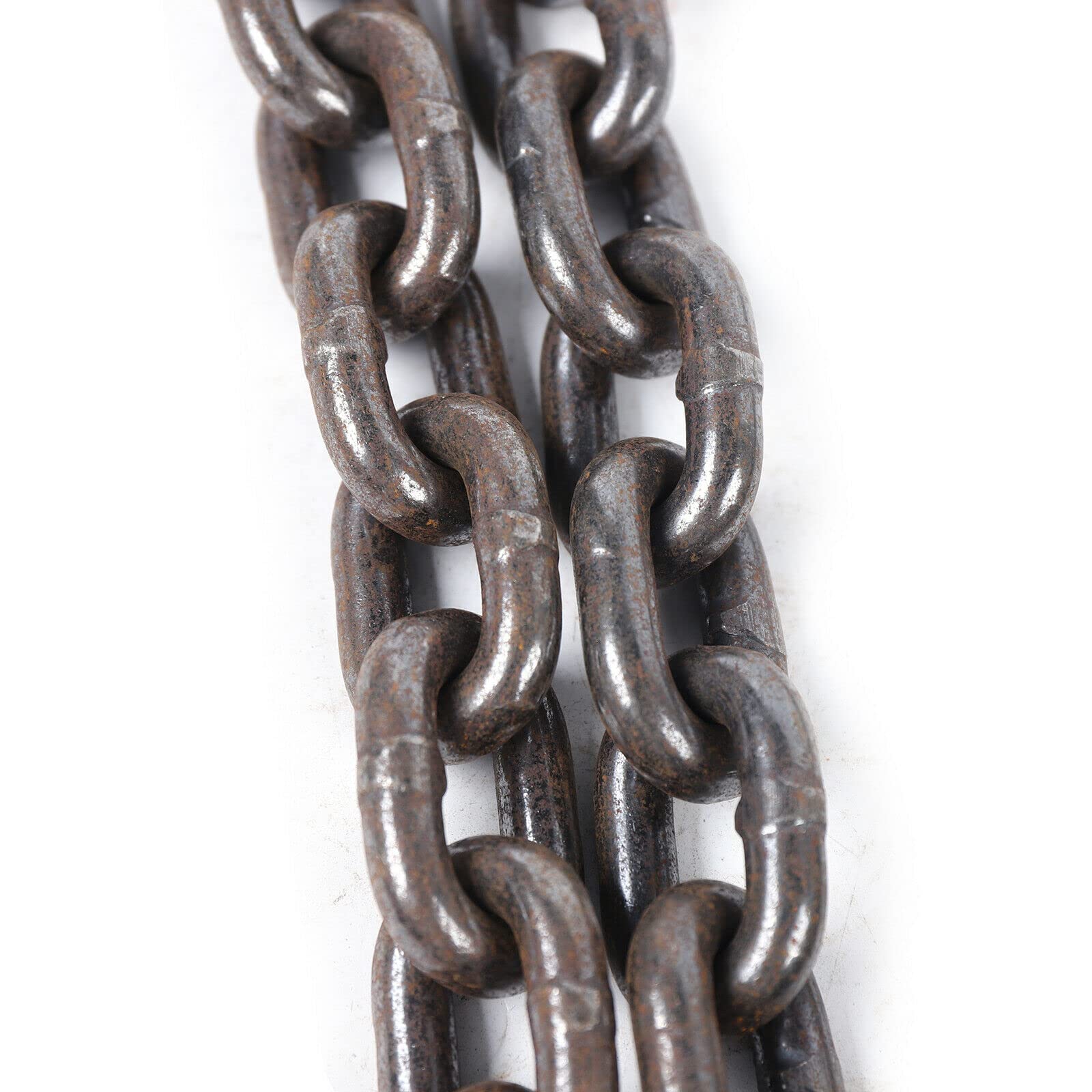 Forstkette Rückekette, 3m/5m Anschlagkette Kettengehänge Krankette Schleppkette Kettenzug Hebe Hebekette 1 Strang 8mm 2T Tragfähigkeit (5M)