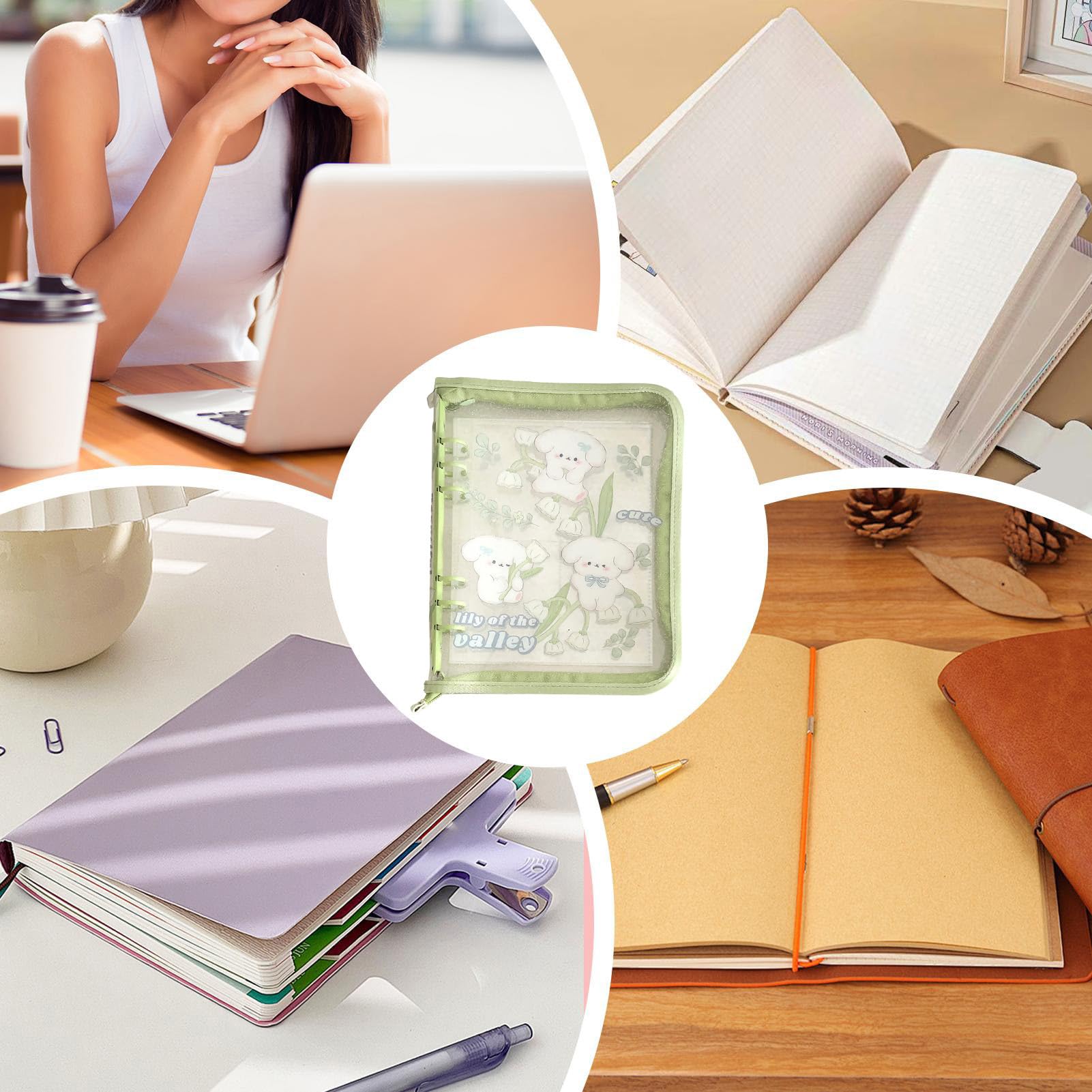 Ordner-Notizbuch, tragbarer A5-Organizer, Ordner, Büroordner, für Familie, Studenten, Schule, Pendeln, Outdoor, Indoor, Reisen, Zuhause, Klassenzimmer