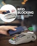 VULKIT Card Holder with ID Window Pop Up Cards Slim Leather Wallet RFID Protection Up to 12 Cards Card Case | with ID Window