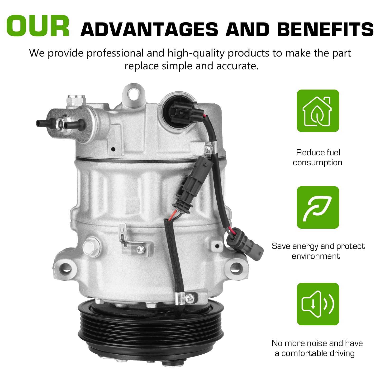 Car AC Compressor Replacement AC Compressor With Clutch For Buick