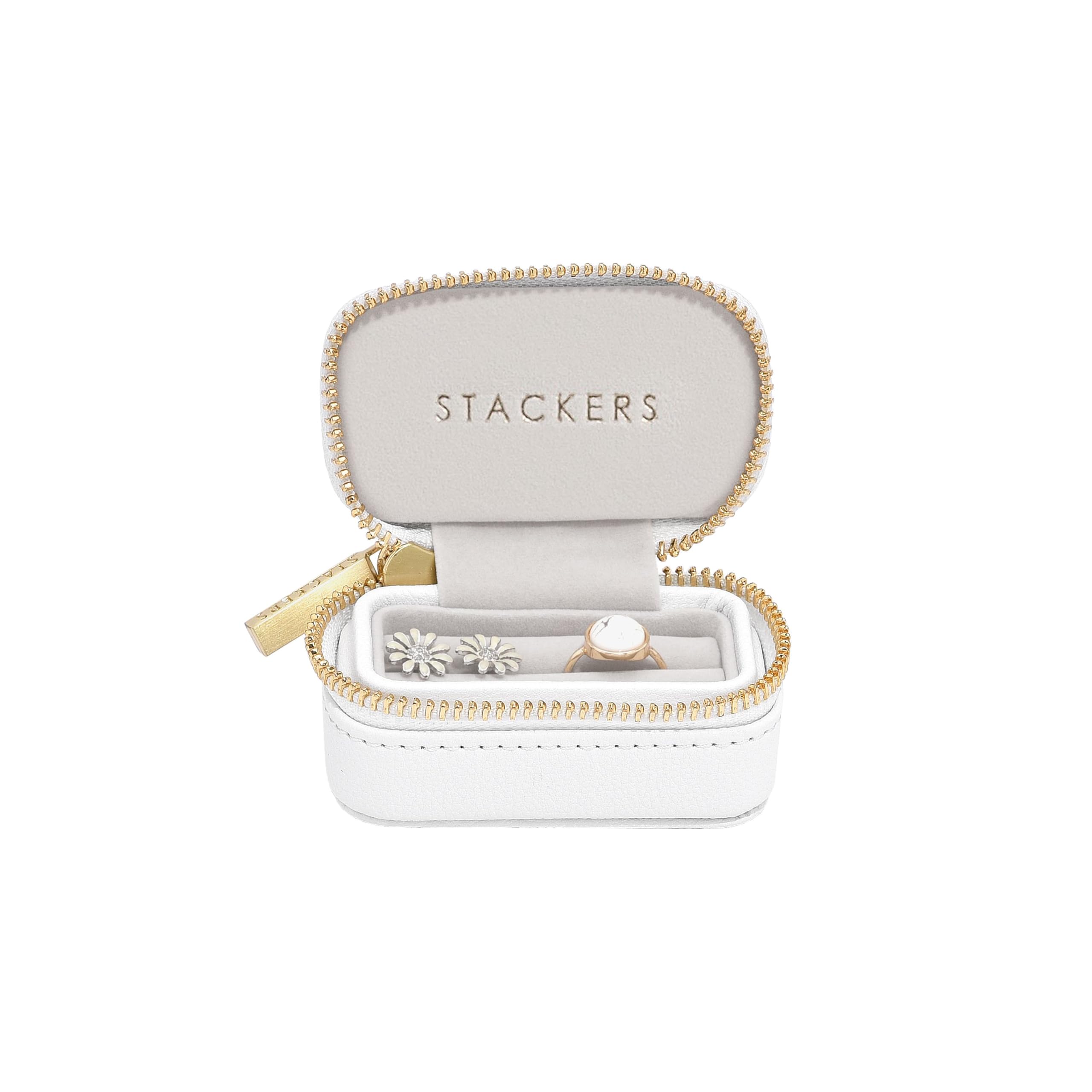 Stackers Pebble White White Pebble Ring Box For Collars