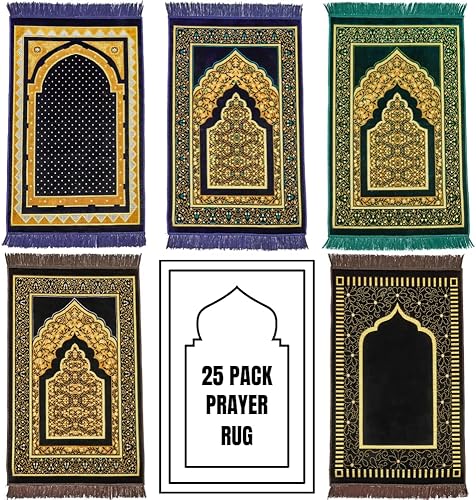 Miniatura 17 de Alfombra de oración musulmana, alfombra de oración islámica fina de felpa suave, Janamaz, Sajada, alfombra de oración, regalo islámico, alfombra de