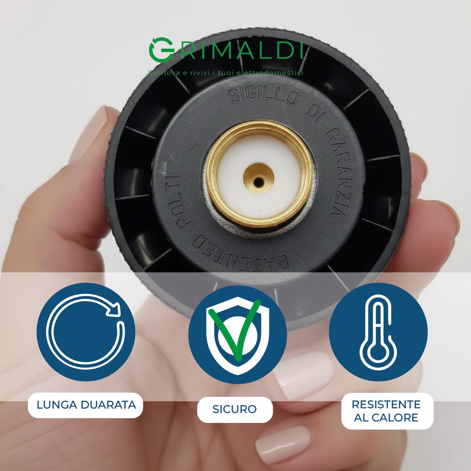 G GRIMALDI Tappo Sicurezza Vaporella Compatibile con Polti Ricambio per Ferro da Stiro a caldaia Valvola Limitazione Pressione,