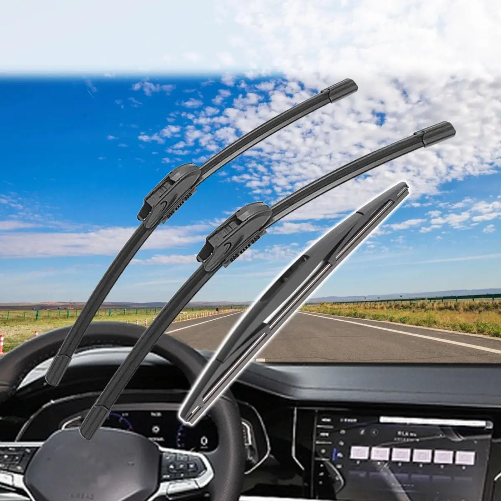 Juego Escobillas Limpiaparabrisas Compatible Con Nissan Para Pathfinder R51 2005-2012 Piezas Recambio Ventana Trasera Delantera Limpiaparabrisas coche
