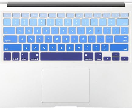 Allinside Blue Ombre Keyboard Cover Skin for MacBook Pro 13" 15" 17" 2015 or Older Version, MacBook Air 13" A1369/A1466, Older iMac Wireless Keyboard MC184LL/B