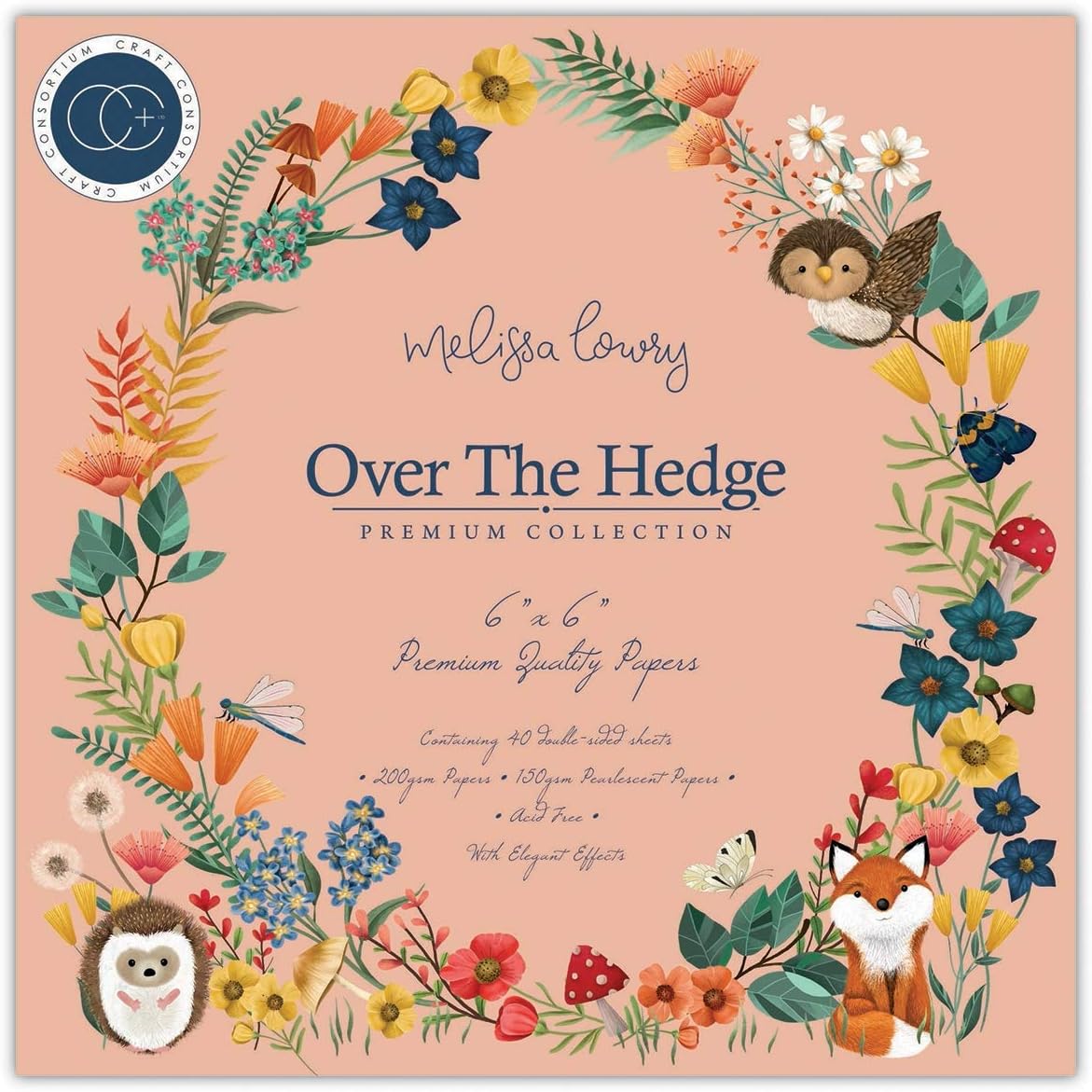 Craft Consortium Over the Hedge 6"x6" Premium Paper Pad