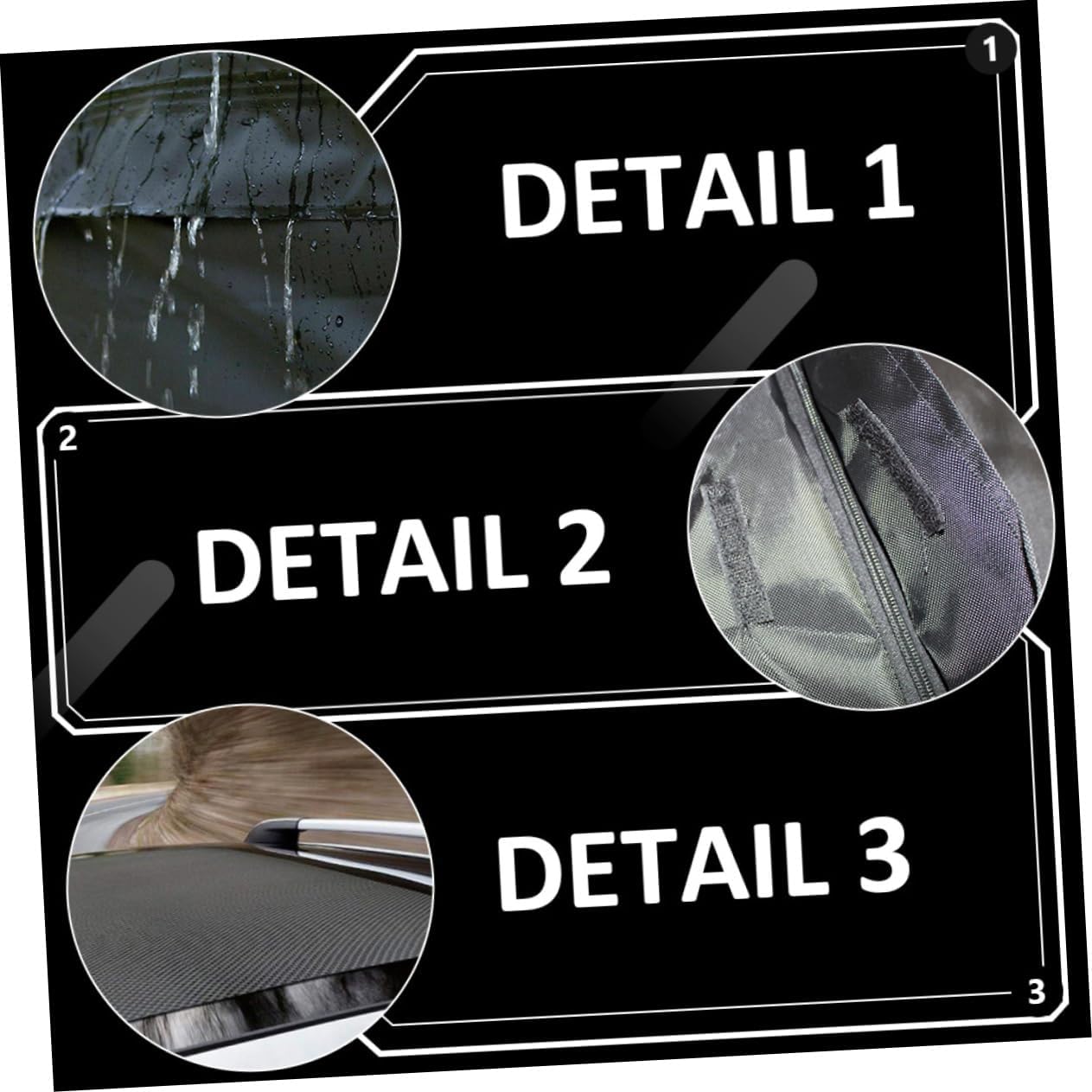 Zerodeko 1Pc Car Roof Bag Vehicle Cargo Carrier Durable Storage Pouch for Extra Luggage Resistant Easy to Store