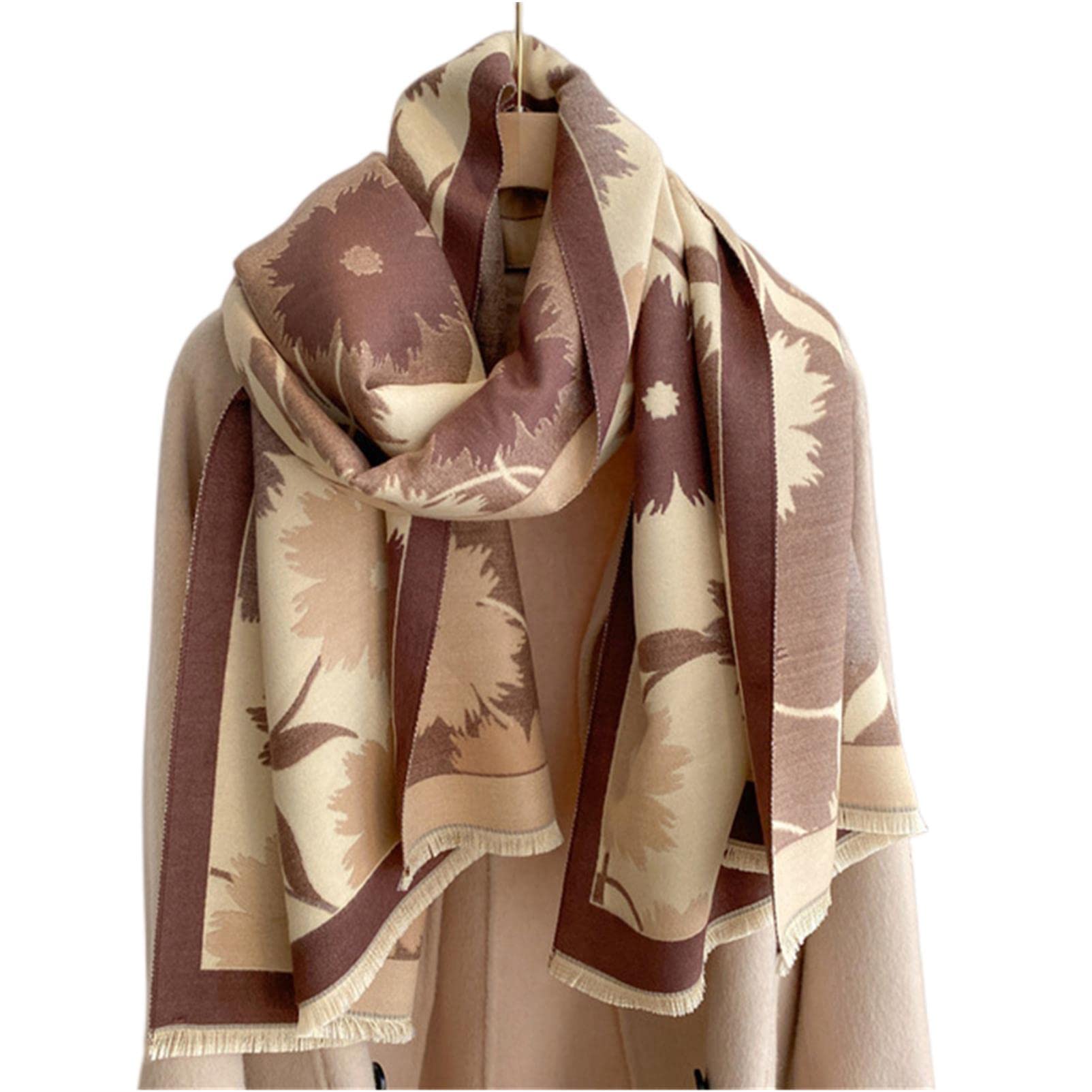 URYYRIT Sciarpa Scarpa Calda Colperno Inverna per Donne Fashio Fascina Florale Cashmere Scawl alla Scarpa Pashmina Femmina Femmina