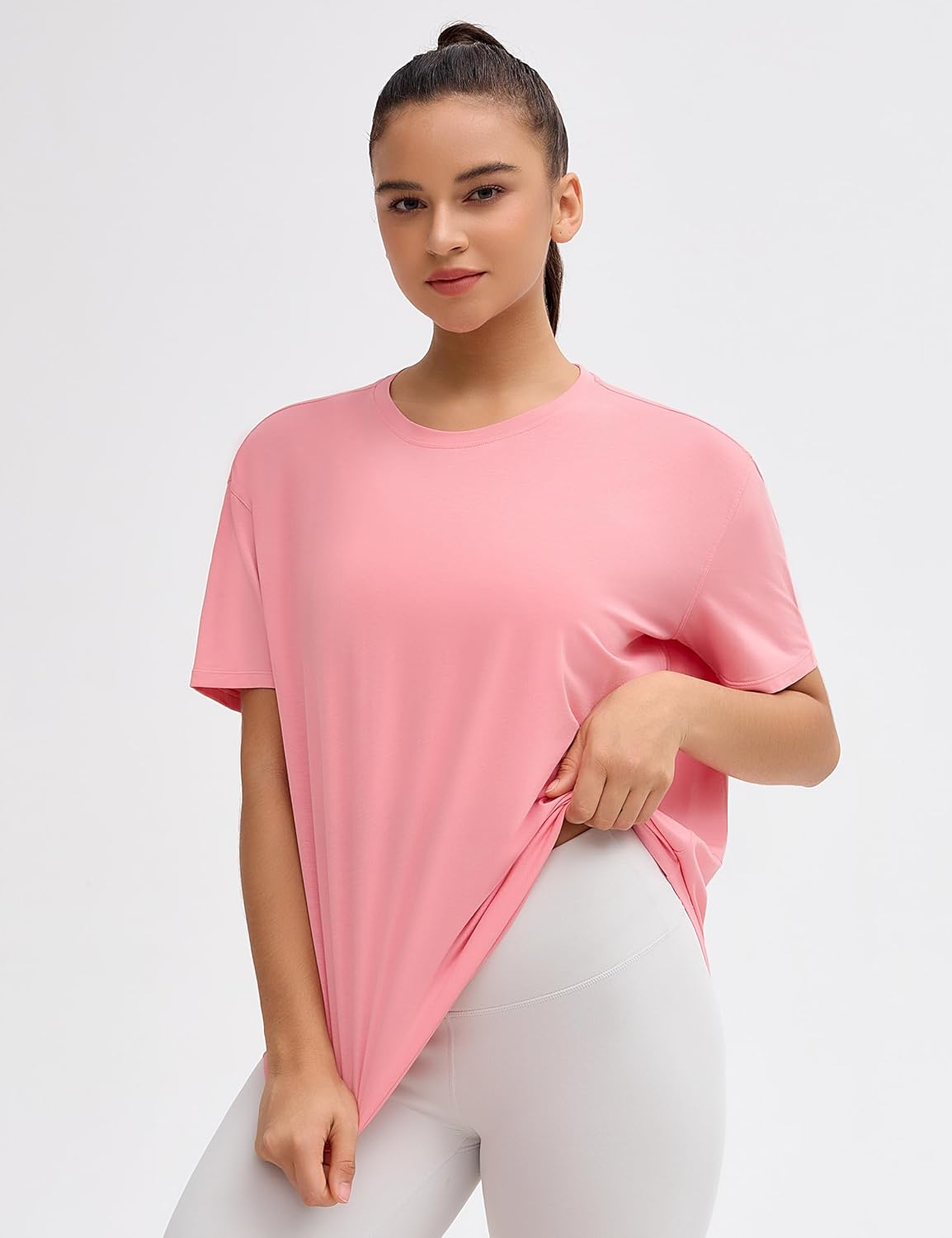 THE GYM PEOPLE Women's Short Sleeve Workout T-Shirts Back Loose Fit Running Yoga Tee Tops - Image 6