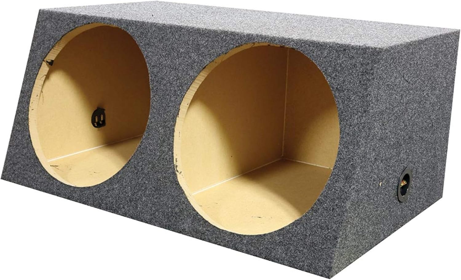 Qpower Empty Woofer Box with Dual 15" Angled Style