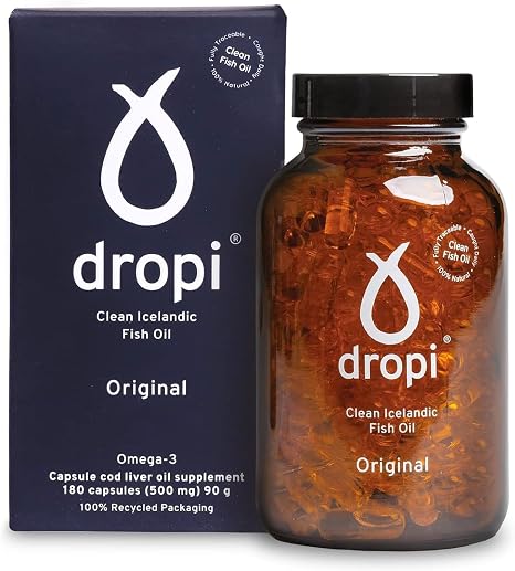Dropi Icelandic Cod Liver Oil - Extra Virgin 180 Capsules