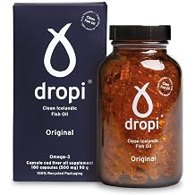 Dropi Icelandic Cod Liver Oil - Extra Virgin 180 Capsules