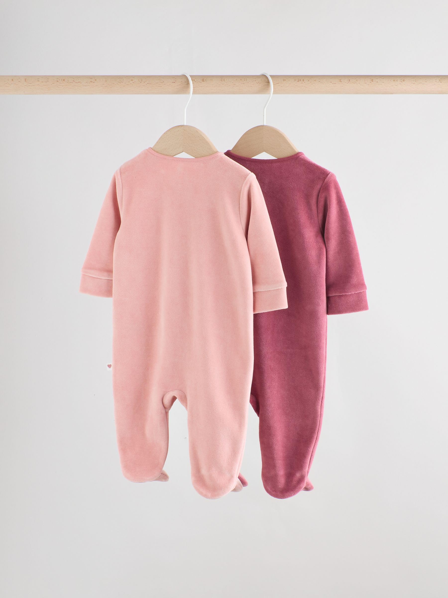 NEXT Bambina Confezione da 2 Tutine da Neonati in Velour