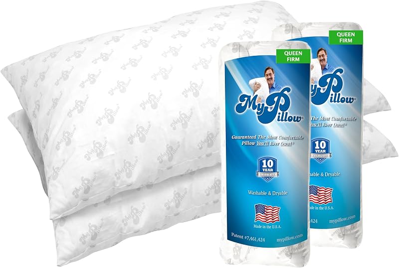 Bedding Bed Pillows for Sleeping Queen Size, Set of 2,for Back, Stomach or Side Sleepers - My Pillow Classic [Queen, Firm]