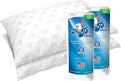 MyPillow Bedding Bed Pillows for Sleeping Queen Size, Set of 2, for Back, Stomach or Side Sleepers - My Pillow Classic Pillow [Queen, Medium]