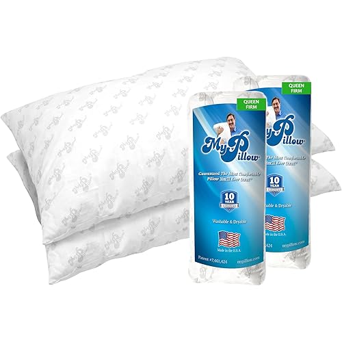 MyPillow Bedding Bed Pillows for Sleeping Queen Size, Set of 2,for Back, Stomach or Side Sleepers - My Pillow Classic [Queen, Firm]