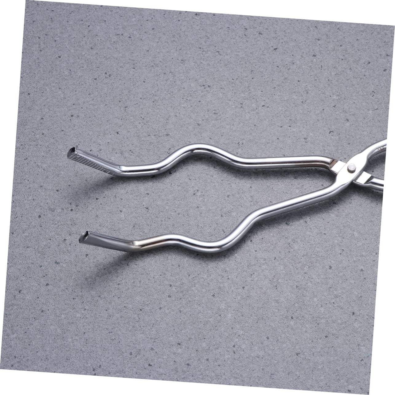 iplusmile Chromstahl-kratzzange Mit Rutschfestem Griff Hitzebeständig Für Tiegel Kolben Und Bechergläser Langlebiges Laborzubehör in Silber