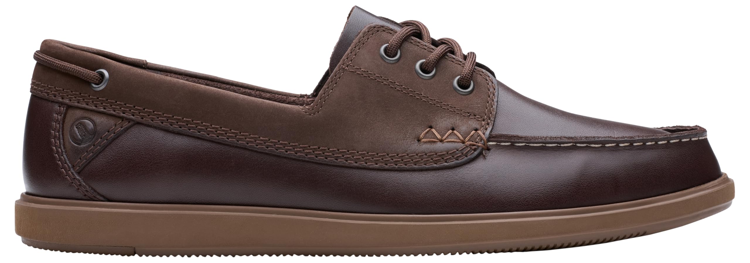 Clarks Bratton Boat Mens Dark Brown Lea, 6