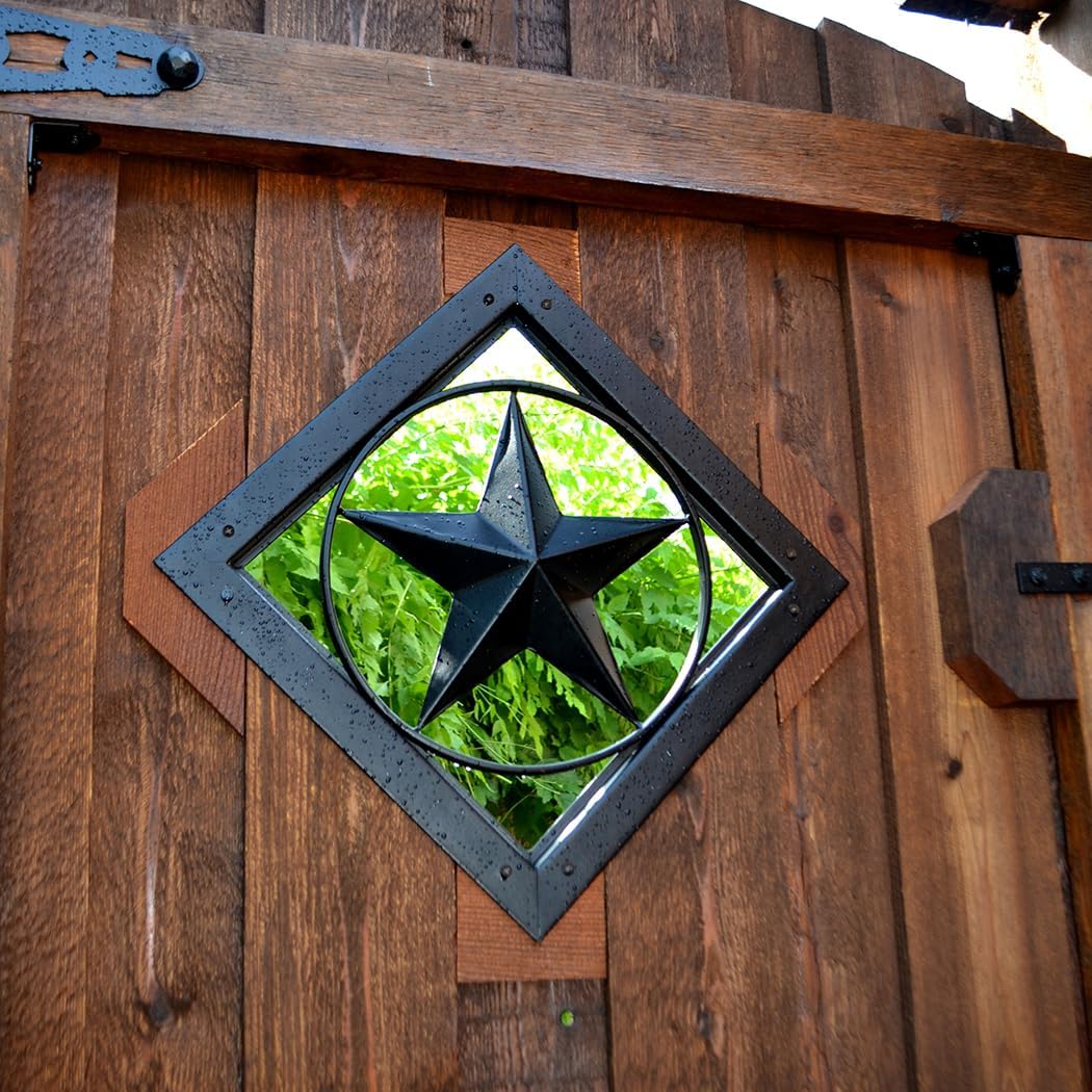 Ozco Building Products Black Star Ornamental Gate Accent (15-1/4" x 15-1/4") - 1 pc