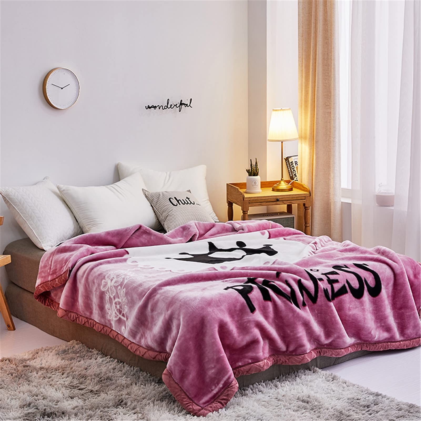 Manta Felpa de Franela Y Sherpa Invierno, Suave Gruesa Caliente Hipoalérgica Reversible para Cama Y Sofá Y Colcha, Cubre Mantas para Hogar, Oficina, Viaje (A8,180x220cm(3kg))