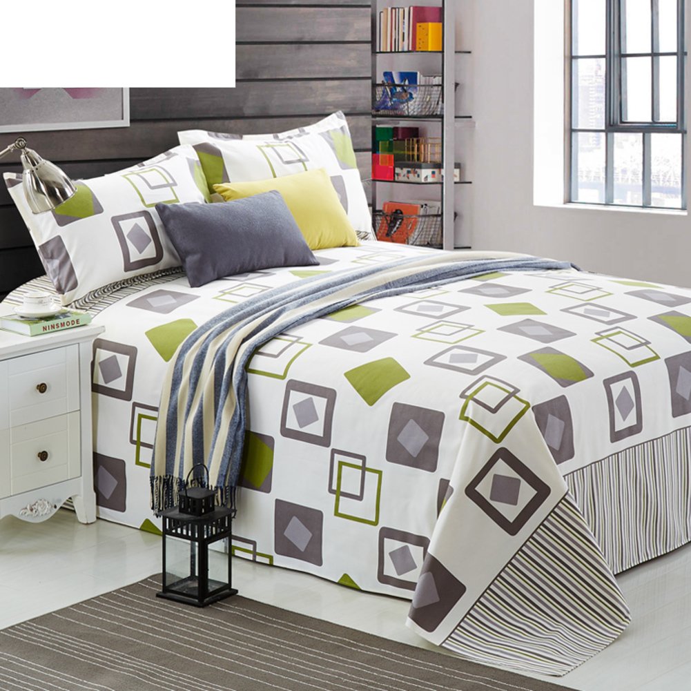 Drap en coton anti-transpiration 200x230cm grand drap plat pour lit double