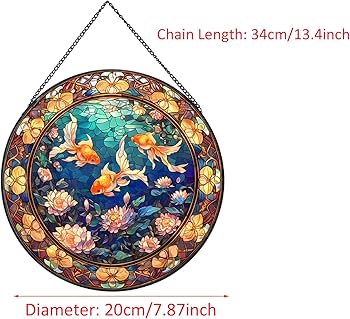 Amazon.co.jp: Payutou 蓮の花 金魚柄 サンキャッチャーステンド