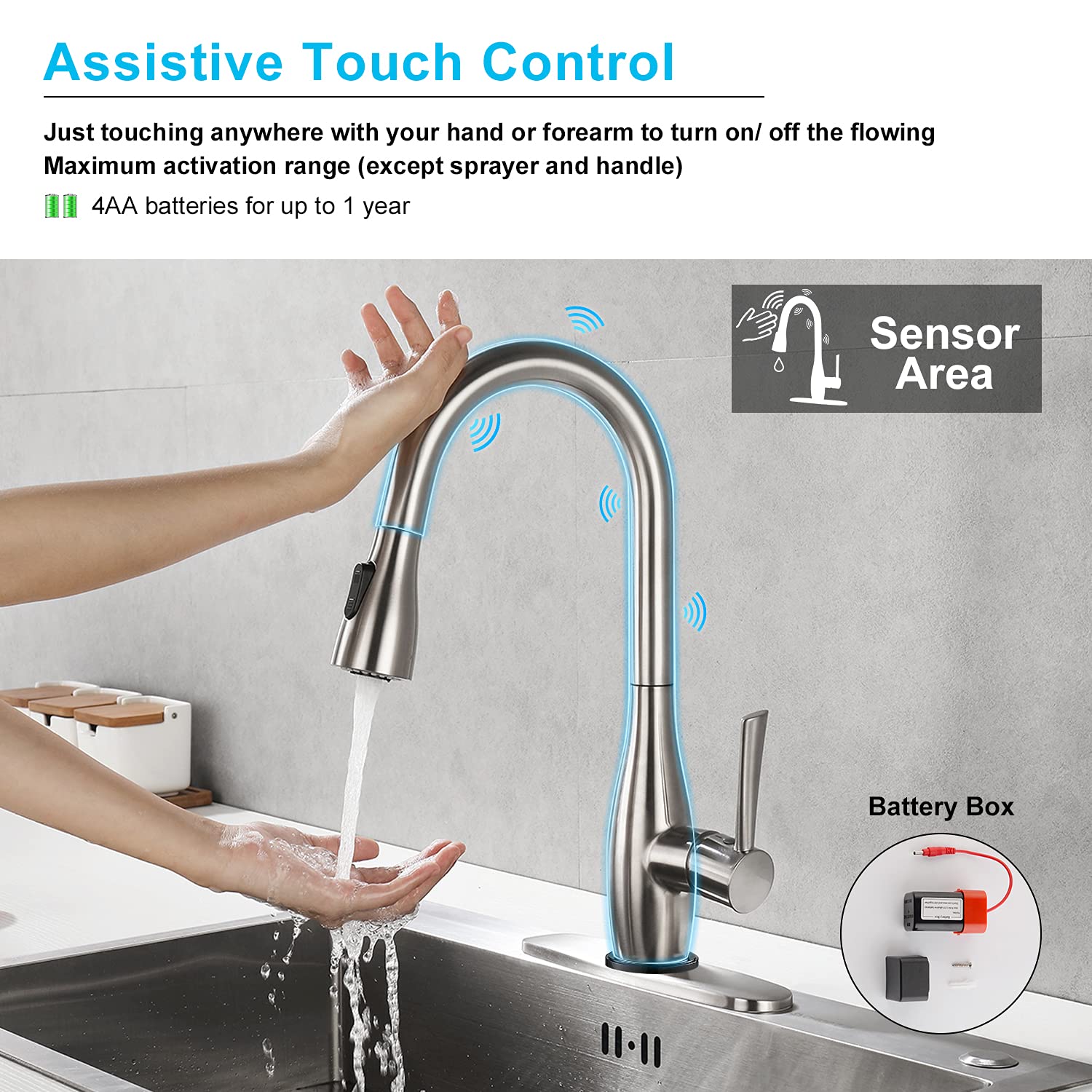 CREA Kitchen Faucet Touch wit...B083SD632B
