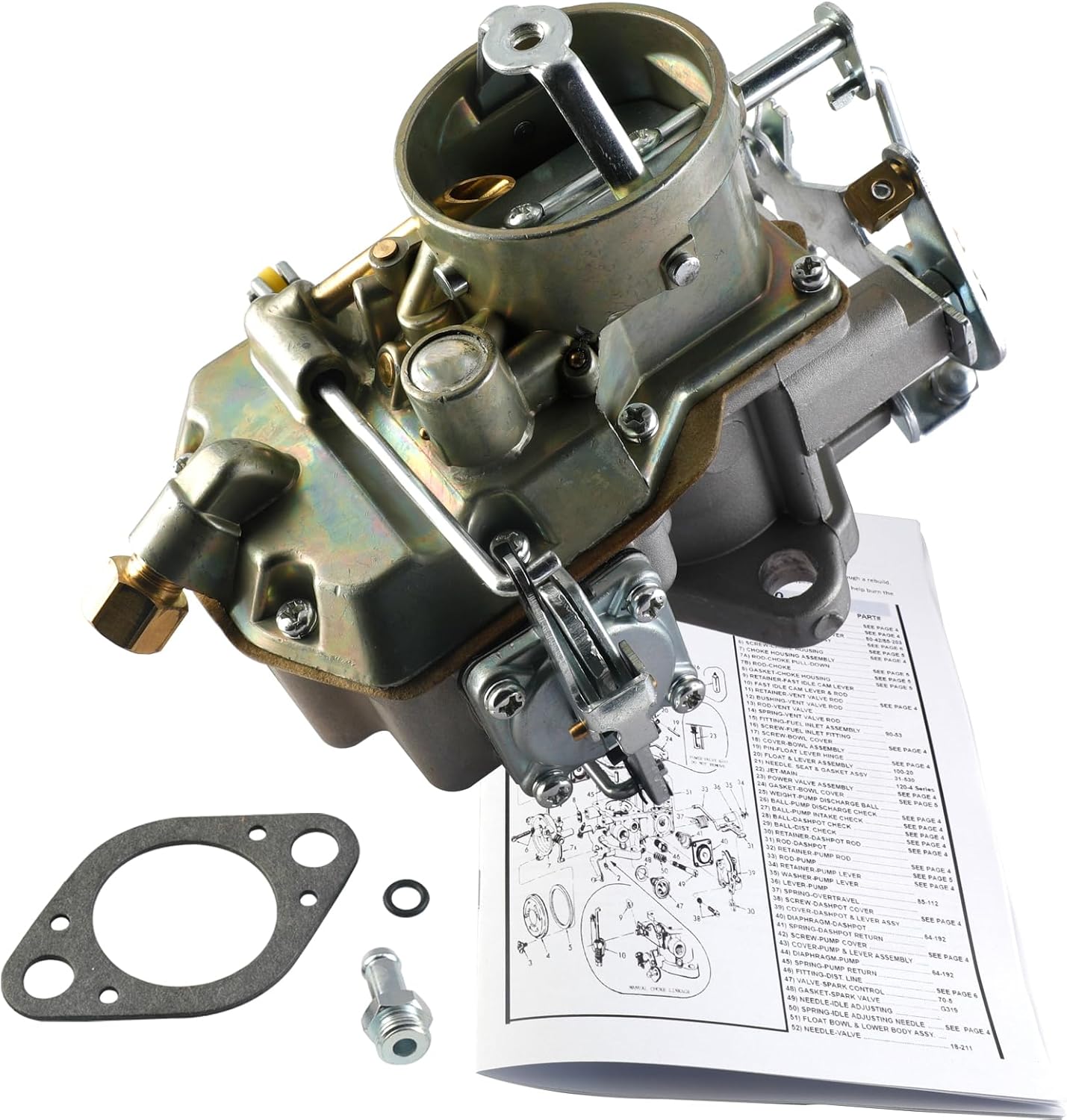 Autolite 1100 1 Barrel manual choke Carburetor Replacement For 1964-1968 Mustang Falcon 200 223 262 Inline Comet Straight 6 Cylinder 170 200 Cid Engines