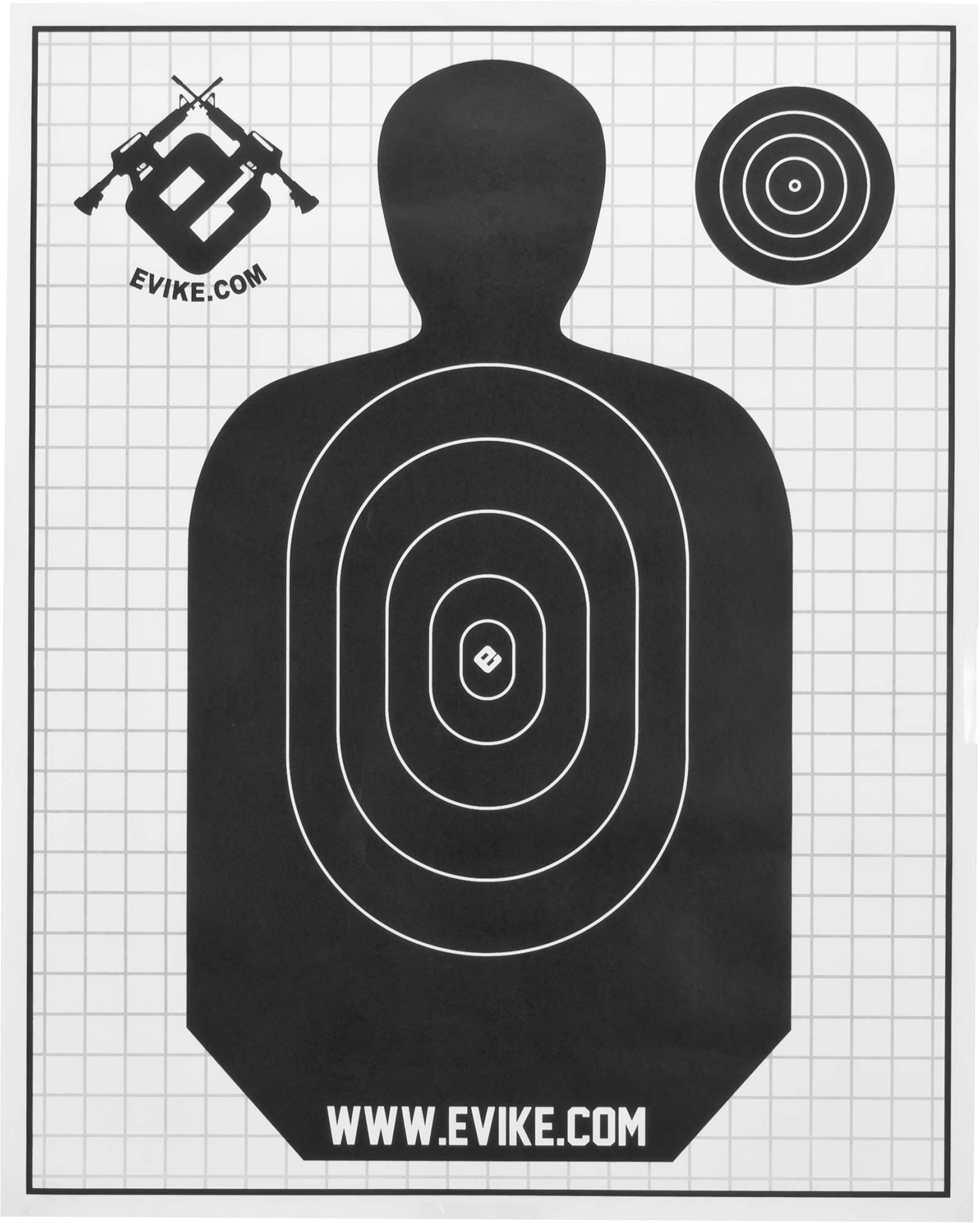 Evike Airsoft - Professional Paper Range Target (Quantity: Pack of 20)