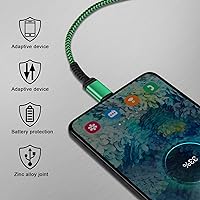Vista 6 de [Paquete de 3, 6 pies] Cable de carga rápida para Android tipo C para Google Pixel 9a/8a/8Pro/8/9 Pro XL/10 Pro XL/10A/7a/7/6a, USB C a puerto C