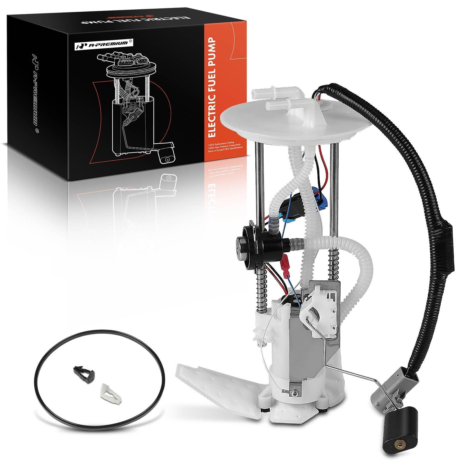 A-Premium Electric Fuel Pump Module Assembly with Sending Unit Compatible with Ford Explorer Sport Trac 2002-2003 V6 4.0L, Gas, with 2 Tube Ports; Plastic Flange; 5 Pin Connector