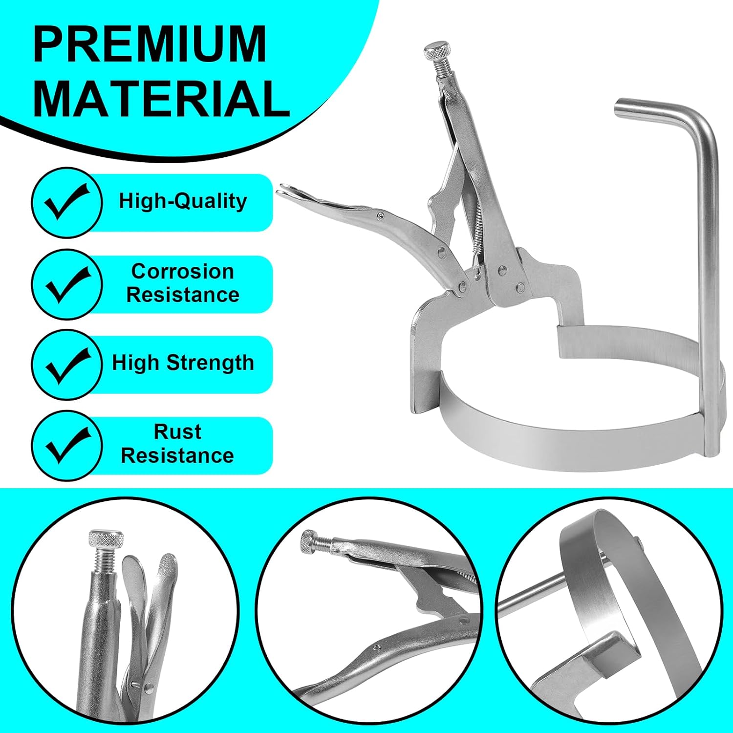 T-47781AC 1-2-3-4 & 3-5-Reverse Drum Removal and Installation Tool Heavy Duty Transmission Drum Clamp Suitable for 6L50E, 6L80E and 6L90E Transmissions