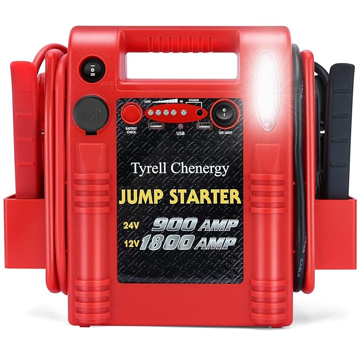 Buy EAnt 12V/24V Car Jump Starter 1800 Amp, Heavy Duty Automotive