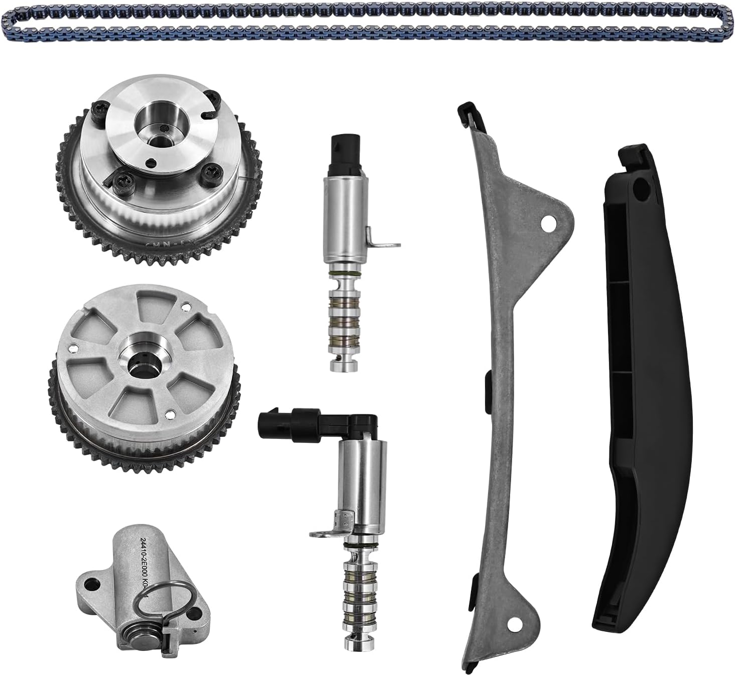24350-2E700 24321-2E010 Timing Chain Kit w/VVT Sprockets &Control Valve Fits for Hyundai Elantra 17-20, Veloster 19-21, Kona 18-21; Fits for Kia Forte 17-22, Forte5 2017-2018 2.0L Only