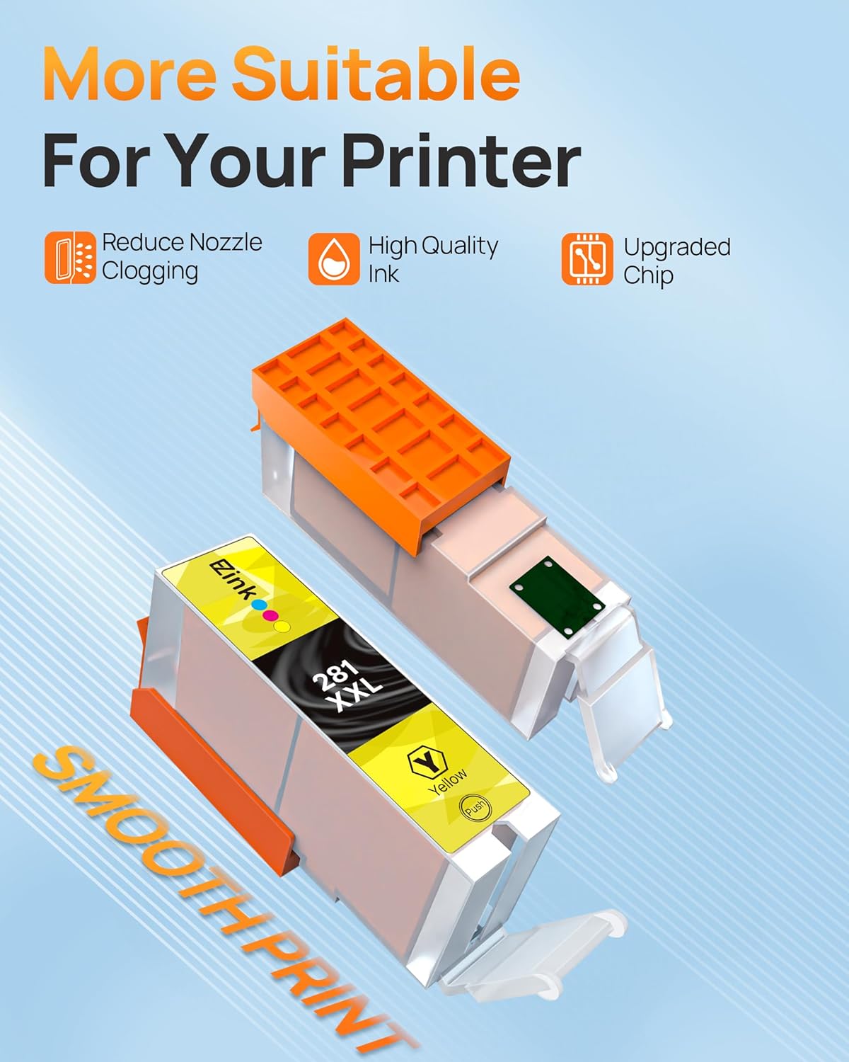 E-Z Ink Compatible Ink Cartridge Replacement for Canon CLI-281XXL 281 XXL Compatible with PIXMA TR7520 TR8520 TS6120 TS6220 TS8120 TS8220 TS9120 TS9520 TS9521C Printer (3 Pack) - Image 6