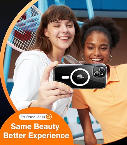 Miniatura 6 de TORRAS Funda diseñada para iPhone 14 y iPhone 13, protección de grado militar 8X compatible con MagSafe, no amarillenta, funda delgada para iPhone