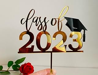 Your Text Here, Personalized Class of 2023 Cake Topper, Custom Congrats Grad Cake Topper, High School, Your College, Senior 2023, Custom Design, Graduation Party Decor, Graduate Party Decorations
