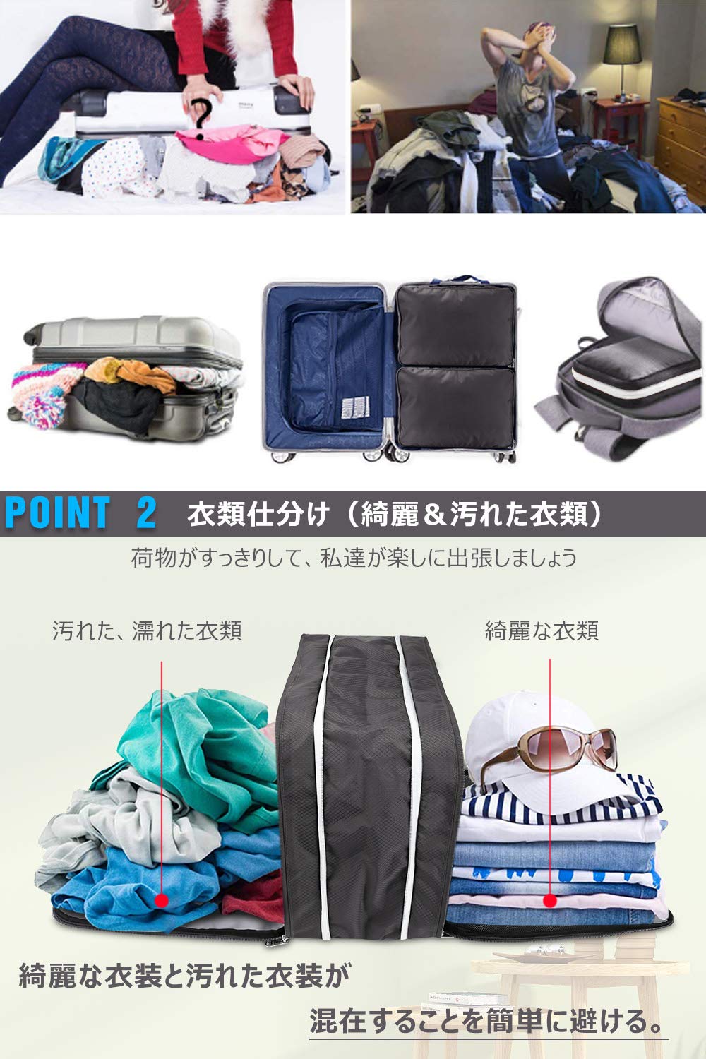 Amazon｜旅行圧縮バッグ 便利グッズ 収納 圧縮袋 ラベルポーチ