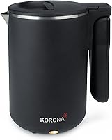 Korona 20250 Reiswaterkoker, 0,6 liter, ideaal voor reizen, kamperen en onderweg, max. 800 watt, compact, inklapbaar en...