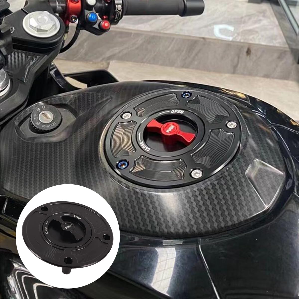 Tappo Serbatoio Carburante a Sgancio Rapido Per Moto, Serbatoio Carburante Per Moto Senza Perdite Per Suzuki GSXR600, GSXR750, R K7 K8 K 9 L1 L2